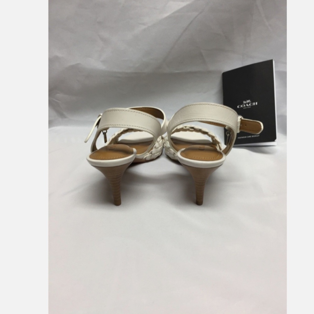 Coach Marilyn Leather Sandal Chalk A01936 NIB 6 - Picture 3 of 3